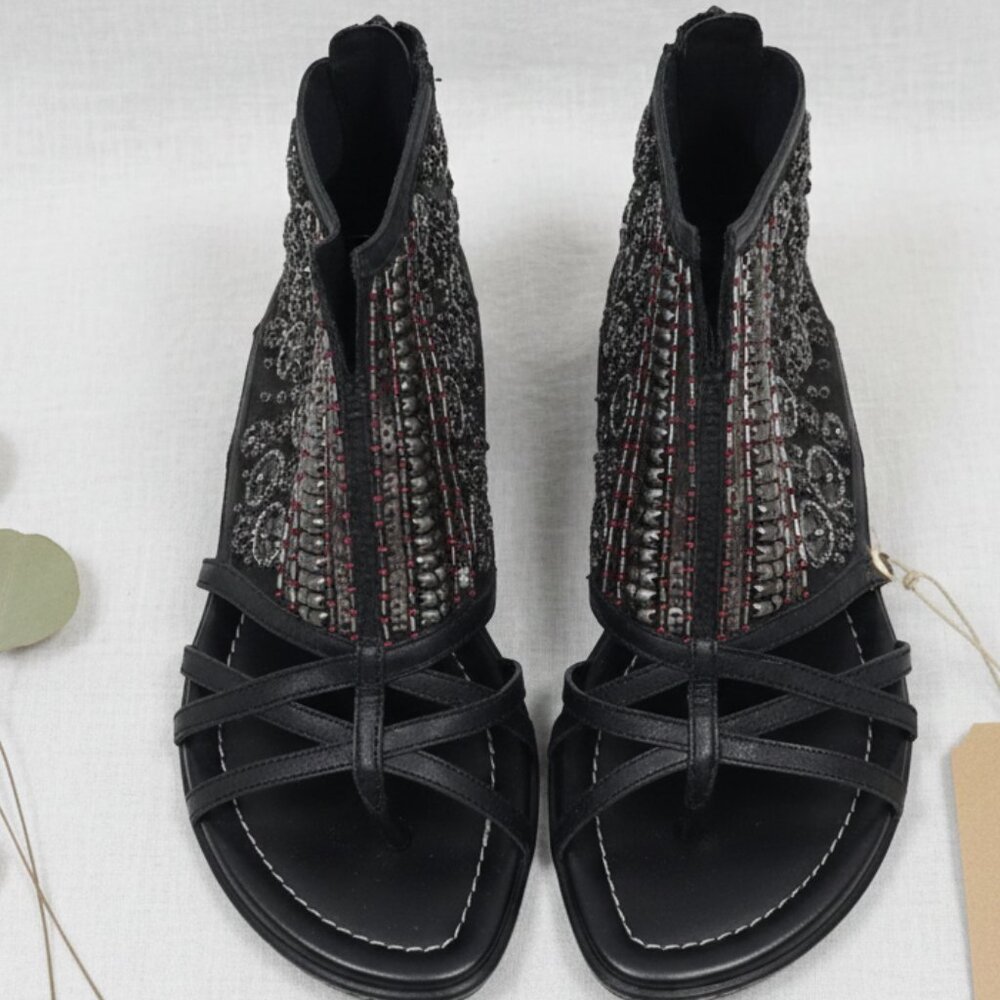 Donald J. Pliner Black Embellished Sandals